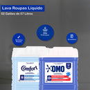 Kit Lavandeira: Lava Roupas Líquido Lavanderia Pro Omo 7L + Amaciante Lavanderia Pro Comfort 7L